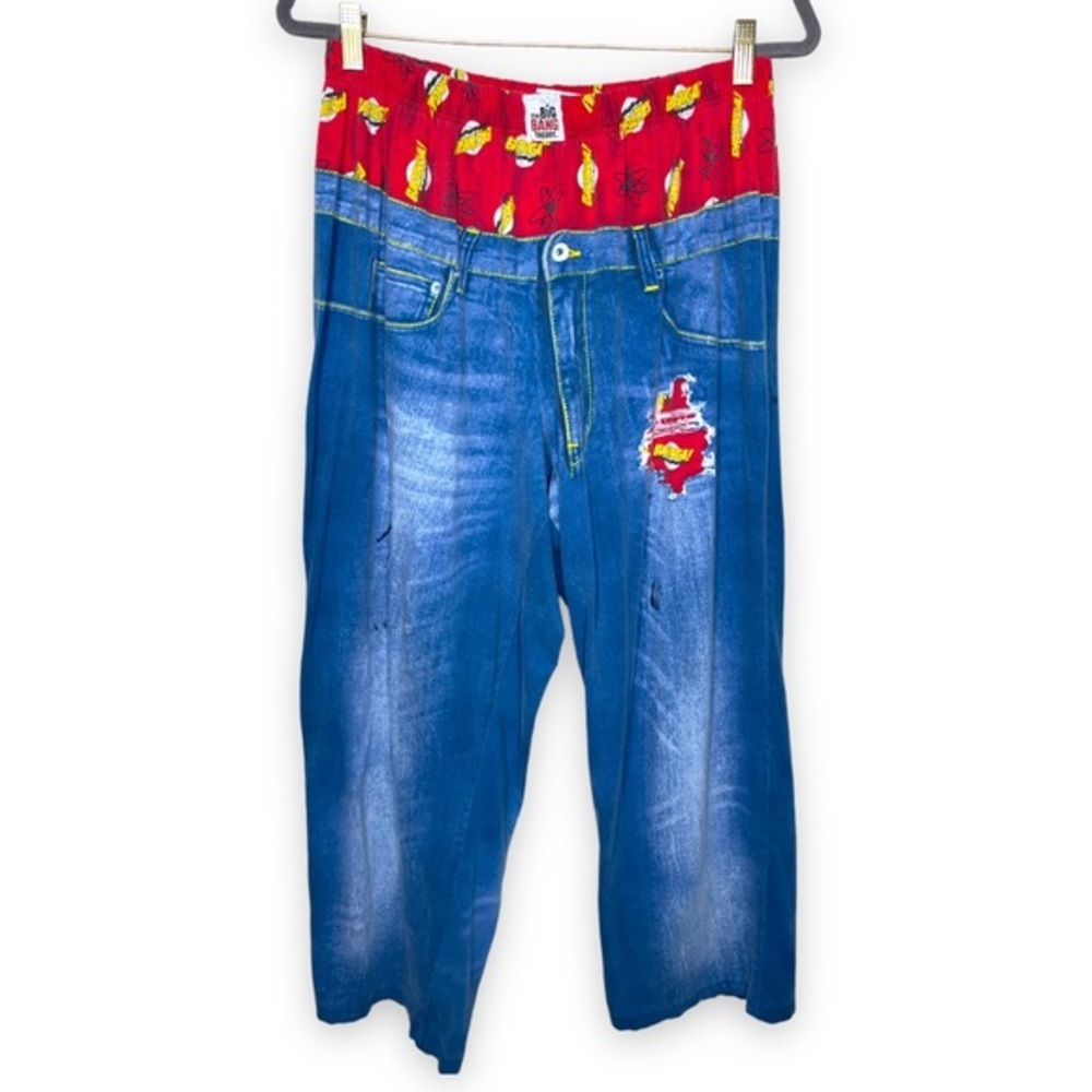 Big Bang Theory Size XL Denim & Boxers Look Bazinga Lightweight Pajama Pants